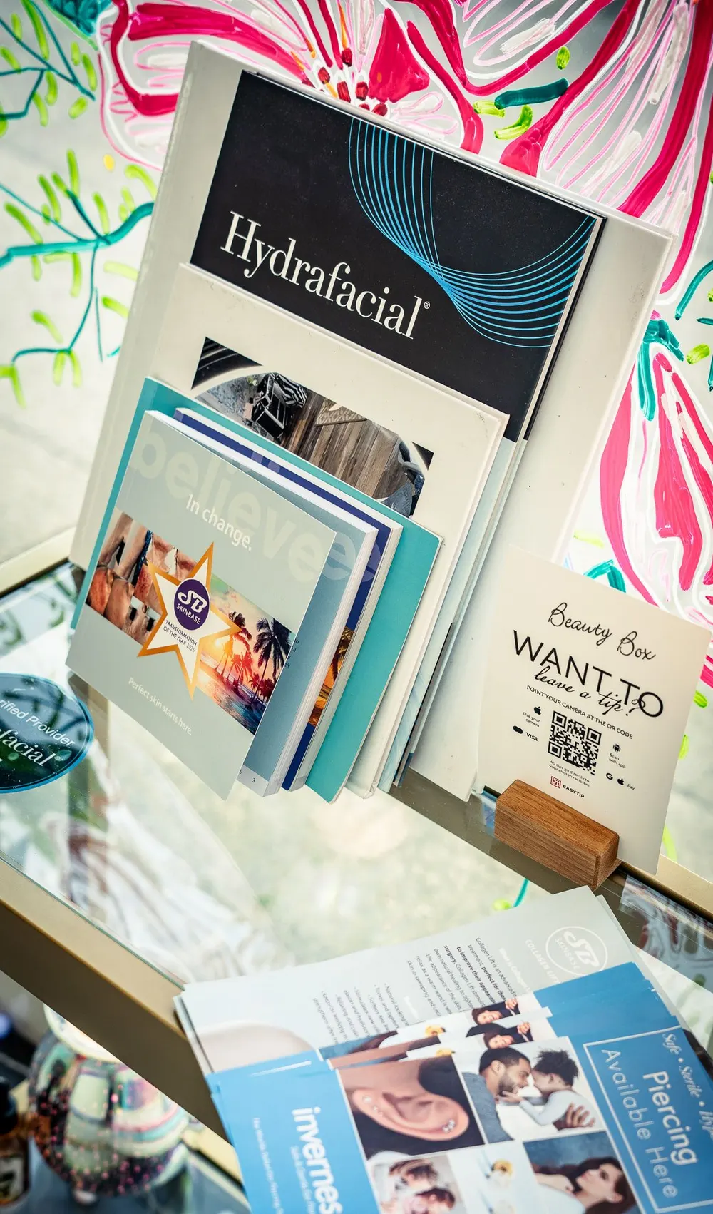 The HydraFacial display at Skin and Beauty Box, Clifton Down