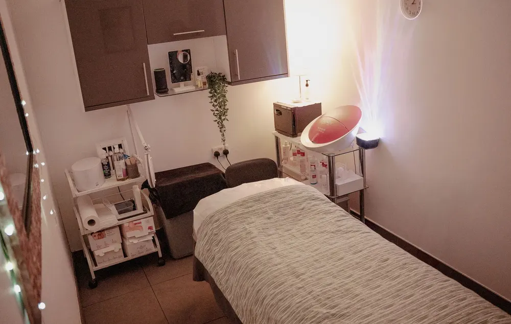 A treatment room at Skin and Beauty Box Bristol set up for microneedling